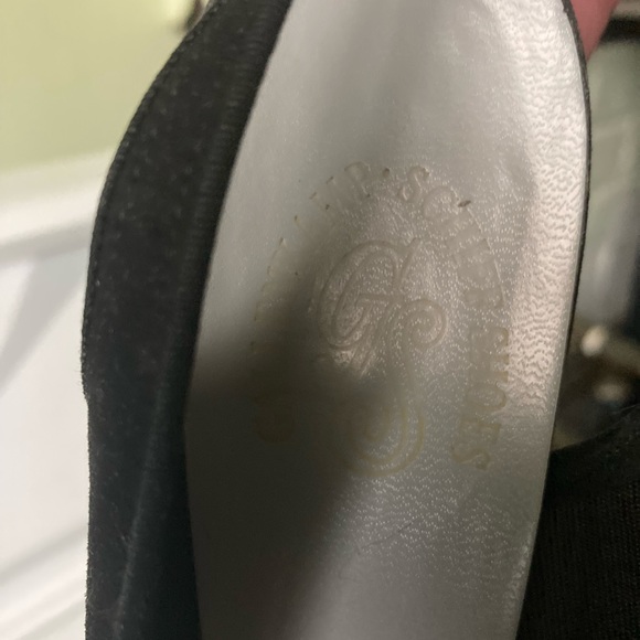 LAST CALL Vintage black sling back kitten heel womens shoes 60s - Picture 6 of 10